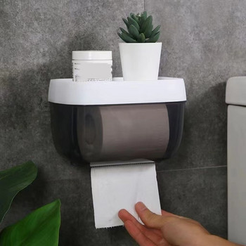 Κουτί πετσέτας τουαλέτας χωρίς τρύπες Αδιάβροχη αποθήκευση Σαλόνι Κουζίνα Ρολό Χάρτινο Κουτί χαρτί υγείας Ράφι Αξεσουάρ τουαλέτας