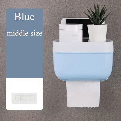 Tualetes papīra dvieļu kaste bez cauruma, ūdensnecaurlaidīga glabāšana Dzīvojamā istaba Virtuve Roll papīra kaste Tualetes papīra kastīte plaukts tualetes piederumi