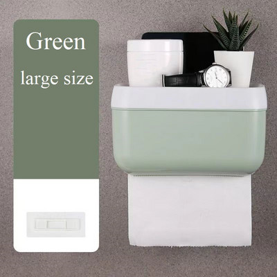 Tualetes papīra dvieļu kaste bez cauruma, ūdensnecaurlaidīga glabāšana Dzīvojamā istaba Virtuve Roll papīra kaste Tualetes papīra kastīte plaukts tualetes piederumi