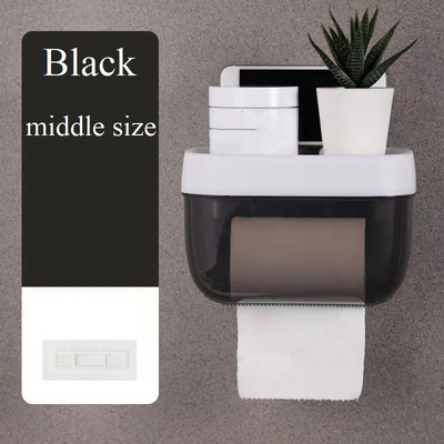Tualetes papīra dvieļu kaste bez cauruma, ūdensnecaurlaidīga glabāšana Dzīvojamā istaba Virtuve Roll papīra kaste Tualetes papīra kastīte plaukts tualetes piederumi