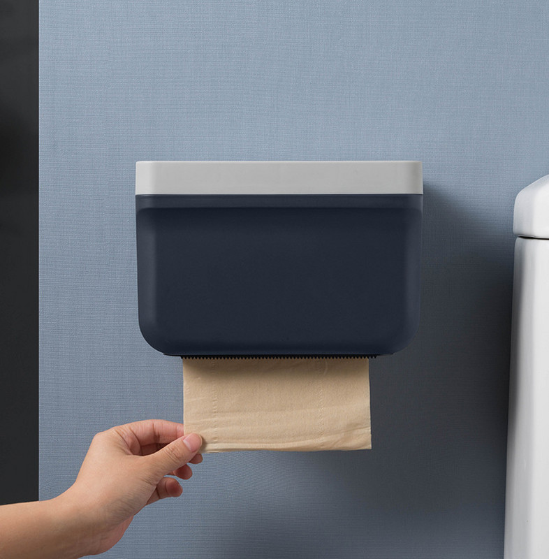 Ūdensnecaurlaidīgs tualetes papīra turētājs tualetes papīra dvieļu turētājam Vannas istabas dozatora uzglabāšanas kaste Tualetes ruļļa turētājs pie sienas stiprināms CSV