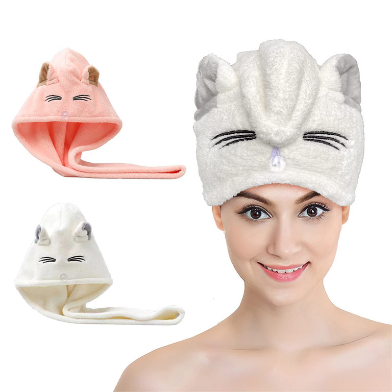 Sieviešu matu žāvēšanas cepure Ātri žūstoši matu dvieļu vāciņš cepure vannas cepure Mikrošķiedras cietā dvieļu vāciņš Super Absorption turbāns matu žāvēšanai