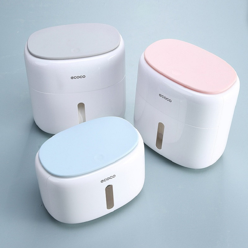 Divu slāņu tualetes papīra turētājs, ūdensnecaurlaidīgs daudzfunkcionāls salvešu kaste, sienas stiprinājums rullopapīra statīvs, pārnēsājams tualetes ruļļu dozators