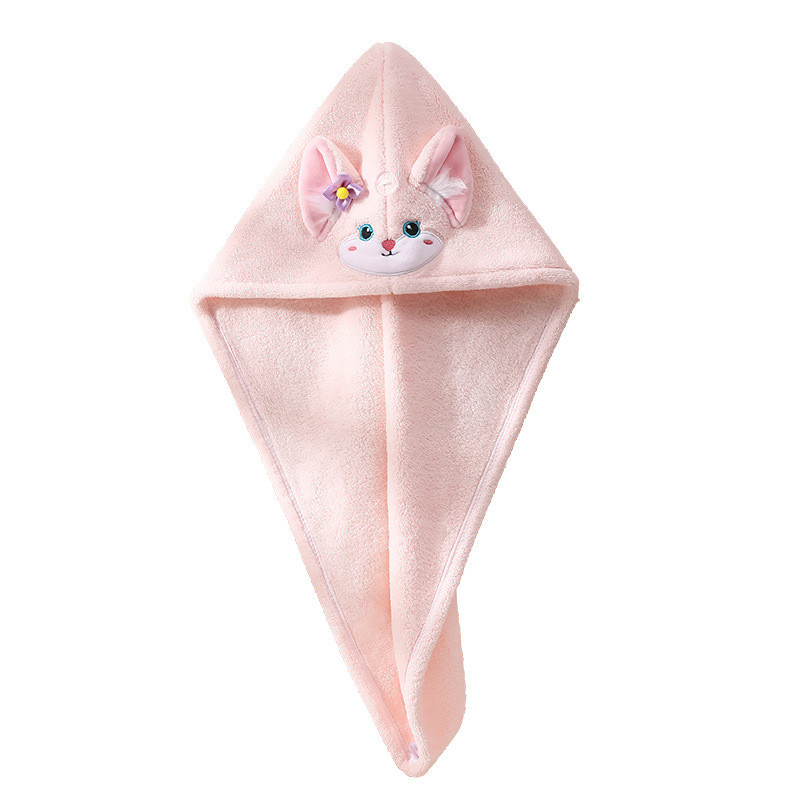 Coral Velvet Dry Hair Cap Cartoon Model Water Absorption Ātri žūstoša vannas vāciņa mazgāšana Sieviešu šalle sausiem matiem