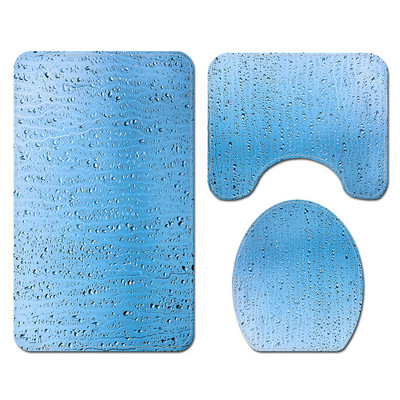 Zeegle neslīdošs vannas paklājiņš un ūdensnecaurlaidīgs dušas Curtian komplekts Blcak 3D drukāšanai vannas istabas paklāja paklājs, absorbējošs pēdu paklājs U-veida paklājs