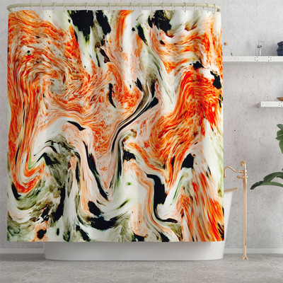 Zavjesa za tuširanje sa šarenim prugama i set flanelskih prostirki za kupaonicu Tepih od memorijske pjene WC Tepih Neklizajuća prostirka za noge Tepih u obliku slova U