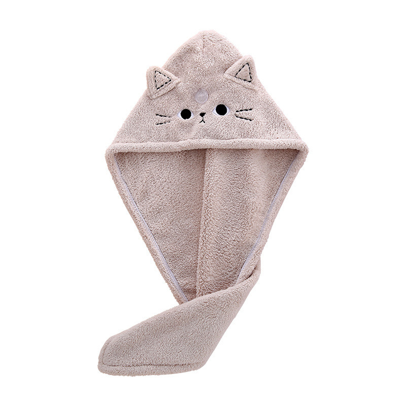 Sausu matu vāciņš ūdeni absorbējošs koraļļu vilna, jauka karikatūra raksta sejas galvas saite grima noņemšanas līdzeklis sausiem matiem.