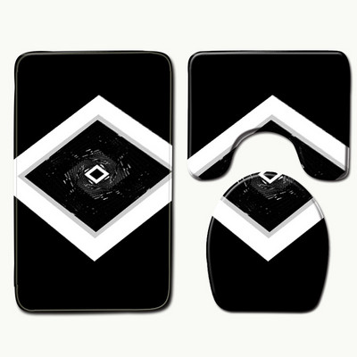 Zeegle 3PCS vannas istabas paklājiņu komplekti Neslīdoši grīdas paklāji Vannas istabas paklājs tualetes paklājs un vannas paklāji absorbējoši dušas istabas paklāji pēdām