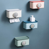 Vannas istabas tualetes papīra turētājs Daudzfunkcionāla ūdensnecaurlaidīga sanitārā papīra kaste Mājsaimniecības sienas tualetes glabāšanas kaste ar spoguli