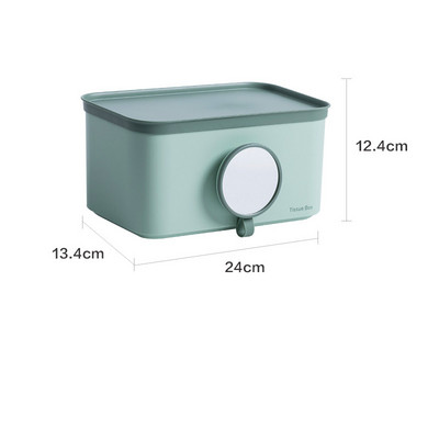 Vannas istabas tualetes papīra turētājs Daudzfunkcionāla ūdensnecaurlaidīga sanitārā papīra kaste Mājsaimniecības sienas tualetes glabāšanas kaste ar spoguli