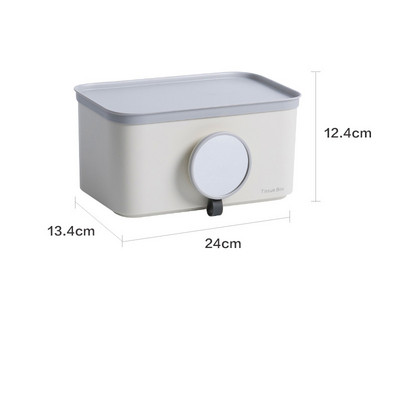 Vannas istabas tualetes papīra turētājs Daudzfunkcionāla ūdensnecaurlaidīga sanitārā papīra kaste Mājsaimniecības sienas tualetes glabāšanas kaste ar spoguli