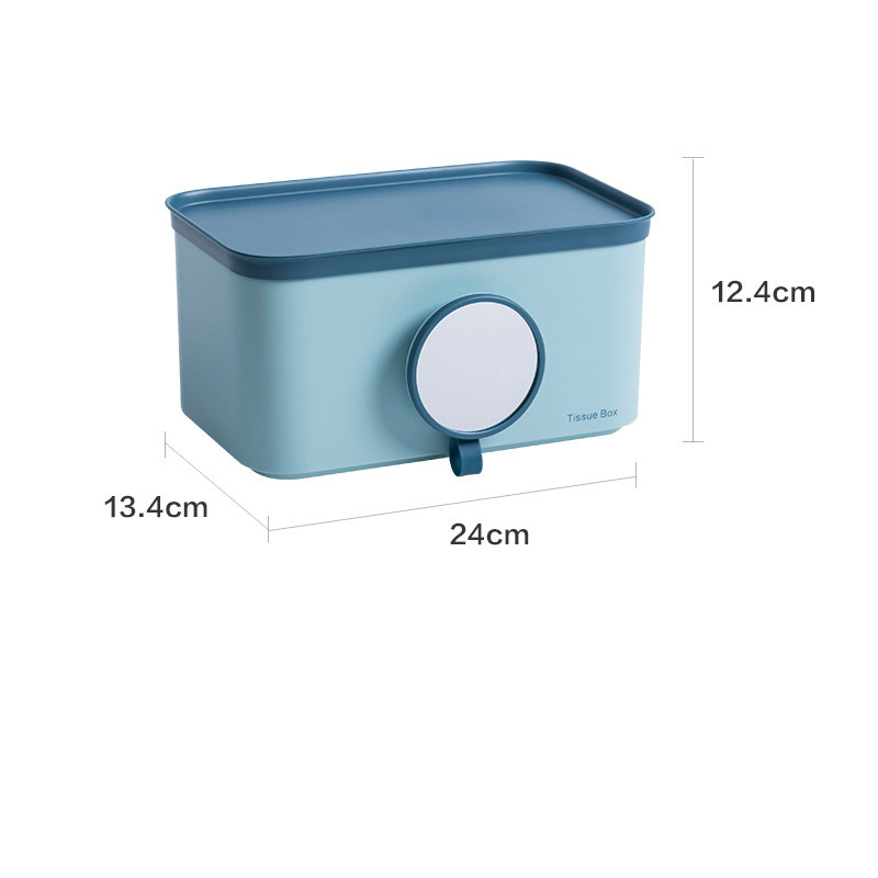 Vannas istabas tualetes papīra turētājs Daudzfunkcionāla ūdensnecaurlaidīga sanitārā papīra kaste Mājsaimniecības sienas tualetes glabāšanas kaste ar spoguli