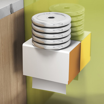 WHYY Космическа алуминиева кутия за салфетки Flip Стенен монтаж Платинена ролка Кутия за съхранение на хартия за домашна баня Организация Рафт Аксесоари