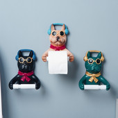 Radošas mūzikas suns virtuves tualetes papīra turētājs bez perforatora vannas istabas tualetes papīra turētājs tualetes papīra turētājs salvetes turētājs