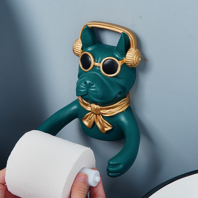 Radošas mūzikas suns virtuves tualetes papīra turētājs bez perforatora vannas istabas tualetes papīra turētājs tualetes papīra turētājs salvetes turētājs
