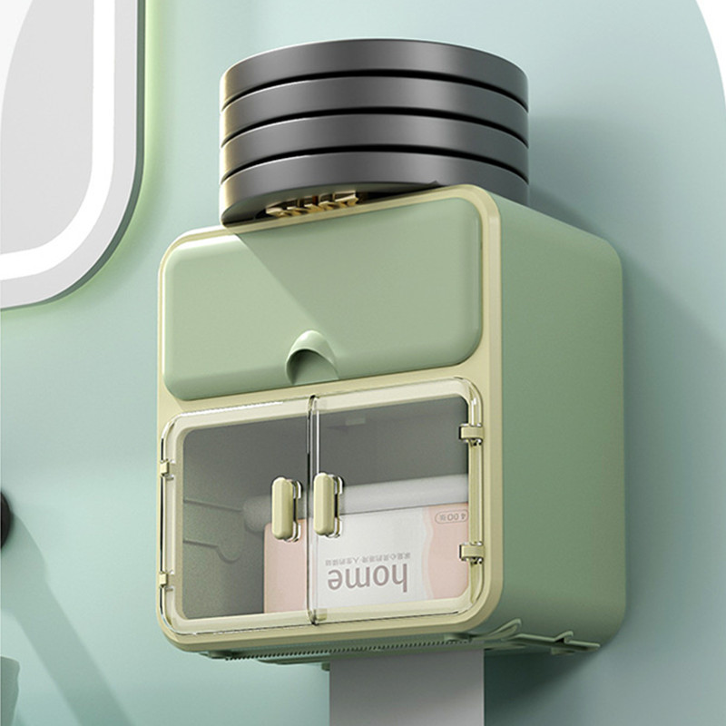 Tualetes papīra turētāja kaste bez perforatora, ūdensnecaurlaidīga audumu uzglabāšanas kaste Vannas istabas plaukts pie sienas stiprināms virtuves vannas istabas uzglabāšanas turētājs