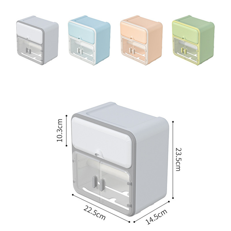 Tualetes papīra turētāja kaste bez perforatora, ūdensnecaurlaidīga audumu uzglabāšanas kaste Vannas istabas plaukts pie sienas stiprināms virtuves vannas istabas uzglabāšanas turētājs