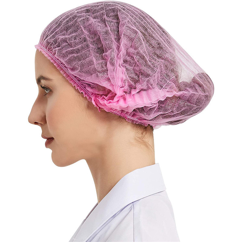 100 komada jednokratne netkane trake Clipcap Anti Dust Bouffant Pokrivalo za glavu Mrežasti šešir Zaštitna okrugla kapa za kućno kupanje Spa salon