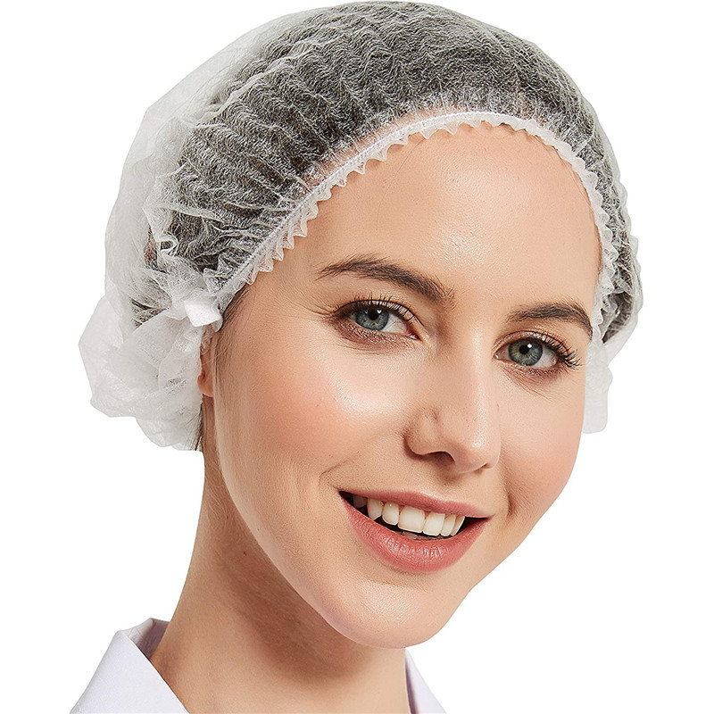 100 komada jednokratne netkane trake Clipcap Anti Dust Bouffant Pokrivalo za glavu Mrežasti šešir Zaštitna okrugla kapa za kućno kupanje Spa salon