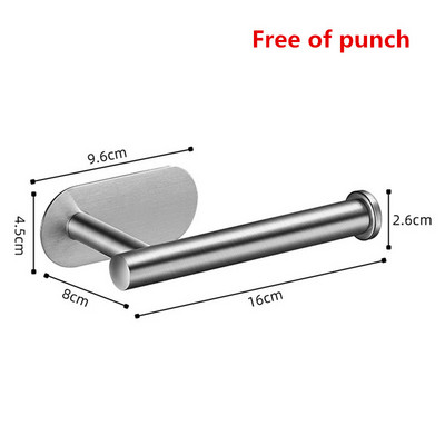 Nerūdijančio plieno sieninio tualetinio popieriaus ritinėlių laikiklis, juodas sidabrinis, lipnus tualetinio popieriaus laikiklis, skirtas vonios kambario rankšluosčių kabyklai