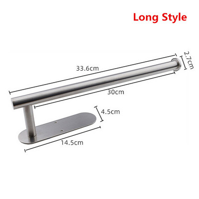 Nerūdijančio plieno sieninio tualetinio popieriaus ritinėlių laikiklis, juodas sidabrinis, lipnus tualetinio popieriaus laikiklis, skirtas vonios kambario rankšluosčių kabyklai