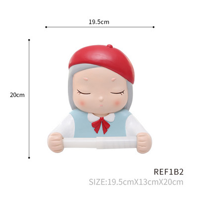 Roogo keramikas papīra turētājs tualetes karikatūra Dream Girl vannas istabas dekoratīvā papīra dozators Creative dvieļu tualetes papīra mājas dekors