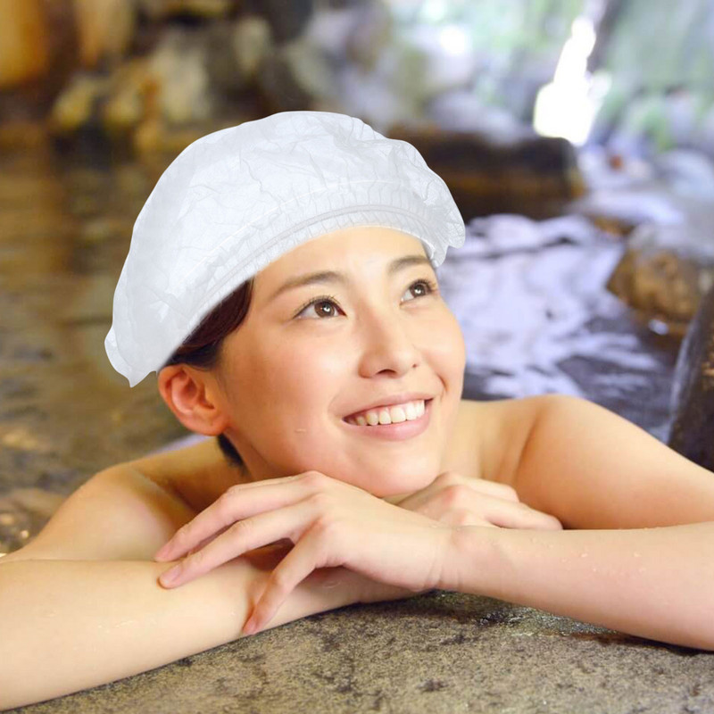 Kapa za tuširanje od 100 komada, plastična vodootporna kapa za kosu, hotelska kapa za tuširanje, prozirna plastična kapa za kozmetički salon, prianjajuća