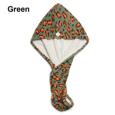 Šešir za suhu kosu od mekane mikrovlakana Turban za kosu Žene Kapa za tuširanje Djevojke Leopard print Kapa za kupanje Brzo sušeći ručnik Šešir na glavu