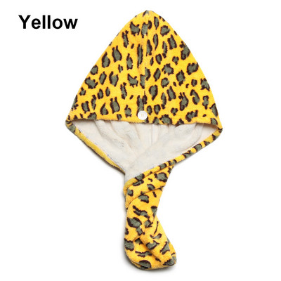 Šešir za suhu kosu od mekane mikrovlakana Turban za kosu Žene Kapa za tuširanje Djevojke Leopard print Kapa za kupanje Brzo sušeći ručnik Šešir na glavu