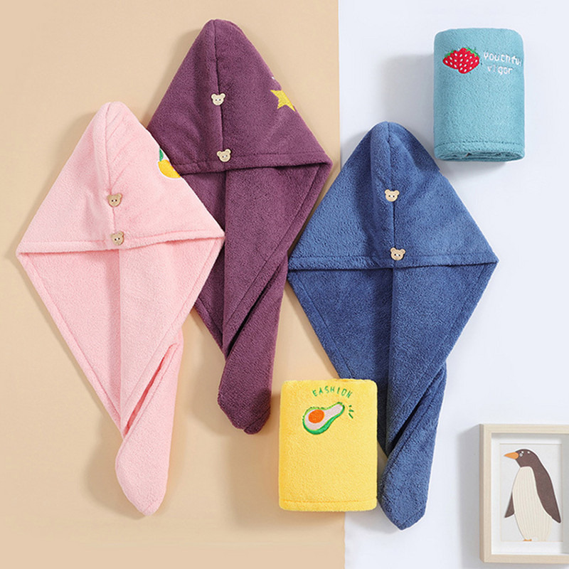 Mekani ručnik za kosu od mikrovlakana za djevojčice, super upijajuća, brzo sušeća čarobna kapa za tuširanje za žene, kupaonski turban za kosu, omotač za glavu