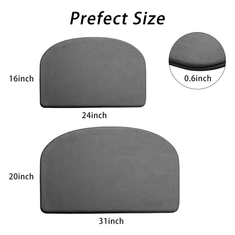 Neslīdošs vannas istabas paklājs, īpaši uzsūcošs vannas paklājiņš, Memory Foam paklājs, vannas sānu grīdas paklāji dušas istabas durvju paklājs, tualetes kāju paliktnis