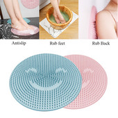 Silikona masāžas birste Silikona pēdu skruberis masāžas spilventiņš pīlings dušas masāža vannas istabai neslīdošs vannas paklājiņš vannas piederumi