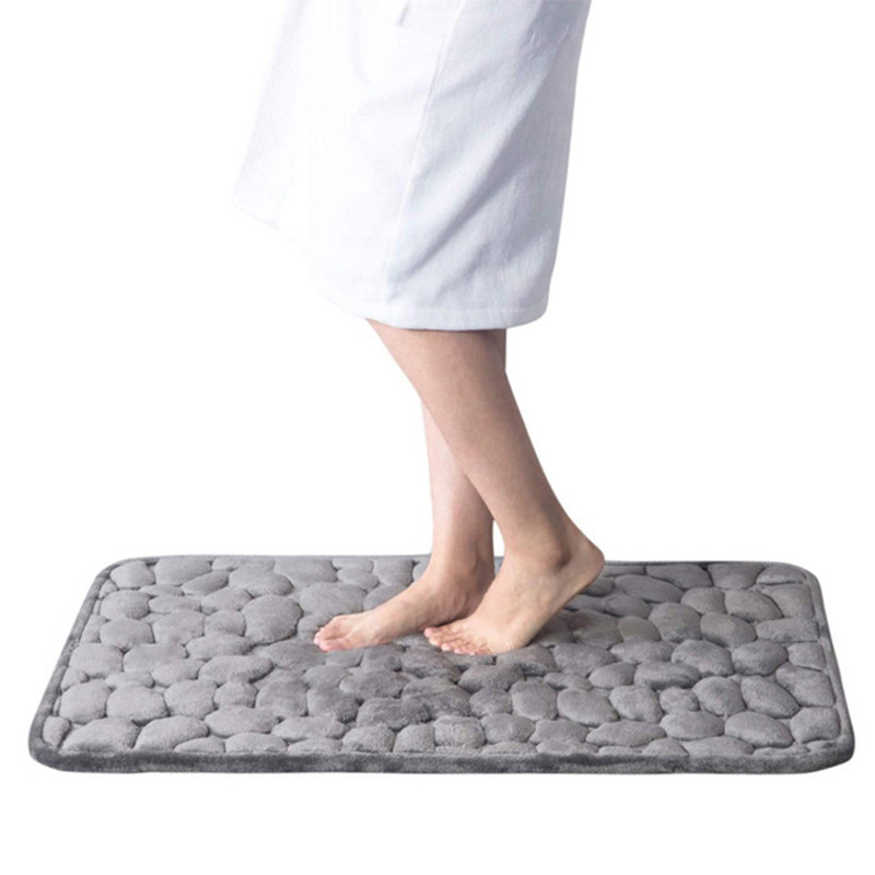 Kaldrma Reljefna prostirka za kupanje Neklizajući tepih Upijajući tepih Bočna podna prostirka za tuš kabinu Otirač Mekana memorijska pjena Jastučić za noge