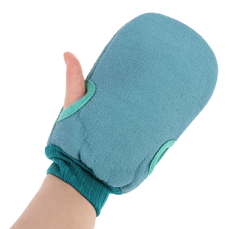 1Gb Magic Peeling Glove Shower Spa Exfoliator Divpusējs vannas cimds ķermeņa tīrīšanas skrubis Mitt Rub atmirušās ādas noņemšana