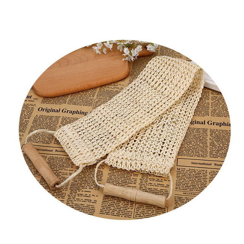 Dabīgs sizala garais dvielis ar rokturi augu šķiedras vannas dvieļu ražotāji vairumtirdzniecība vannas piederumu skrubis bez spiediena