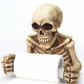 Kreatív koponya WC-papír tartó falra szerelhető papírzsebkendő Halloween dekor papírtekercs tartó egészségügyi papír tároló bár fürdőszoba