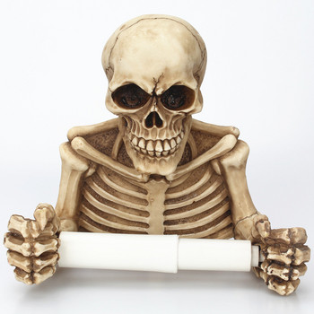 Creative Skull Βάση χαρτιού υγείας στον τοίχο Tissue Box Halloween Decor Χάρτινη θήκη για ρολό Χαρτί υγείας Μπάρα αποθήκευσης Μπάνιο