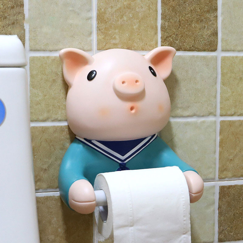 Crtani zidni držač za papirnate ručnike bez bušenja Samoljepljivi papirni kuhinjski držač za toaletni papir