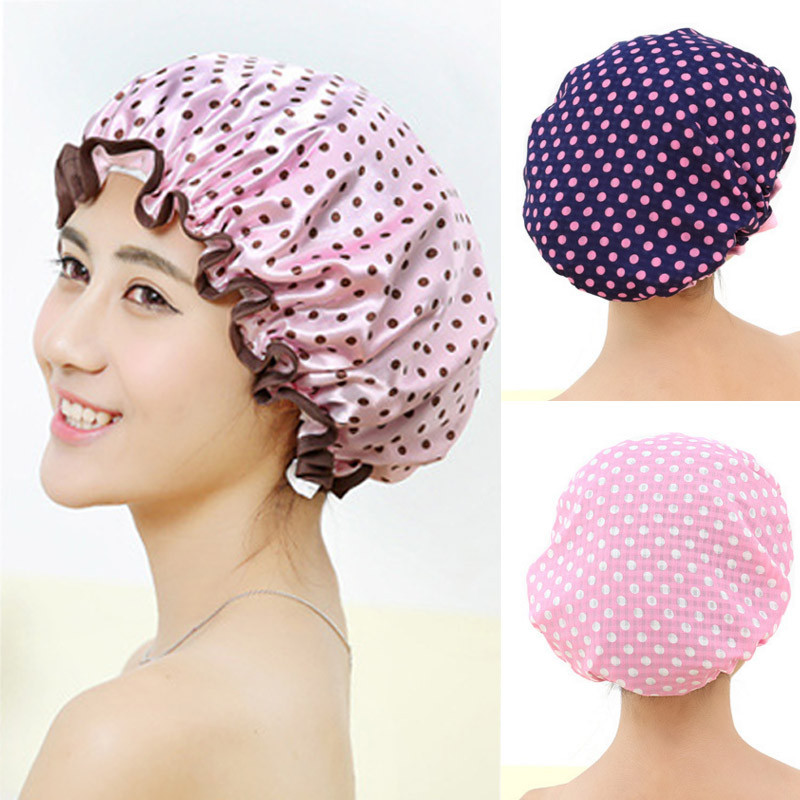 Dušimüts Vannimüts PEVA veekindel kahekihiline naiste tarvikud Vannitoatarvikud Dušši juuksekate