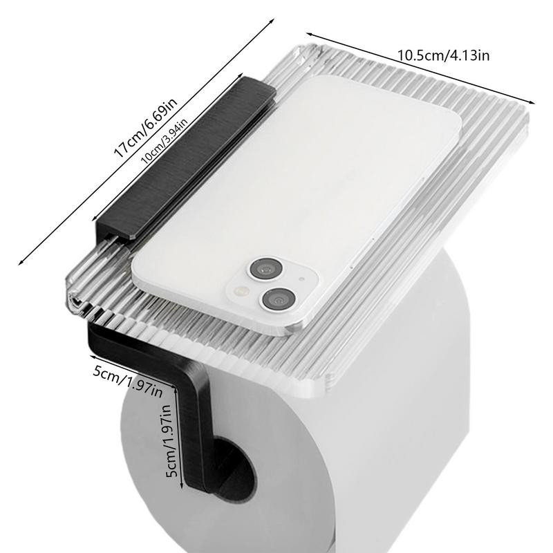 Držač toaletnog papira Zidni nosač Držač toaletnog papira Višenamjenska kupaonska polica za pohranu Držač role papira Polica za kupaonske maramice