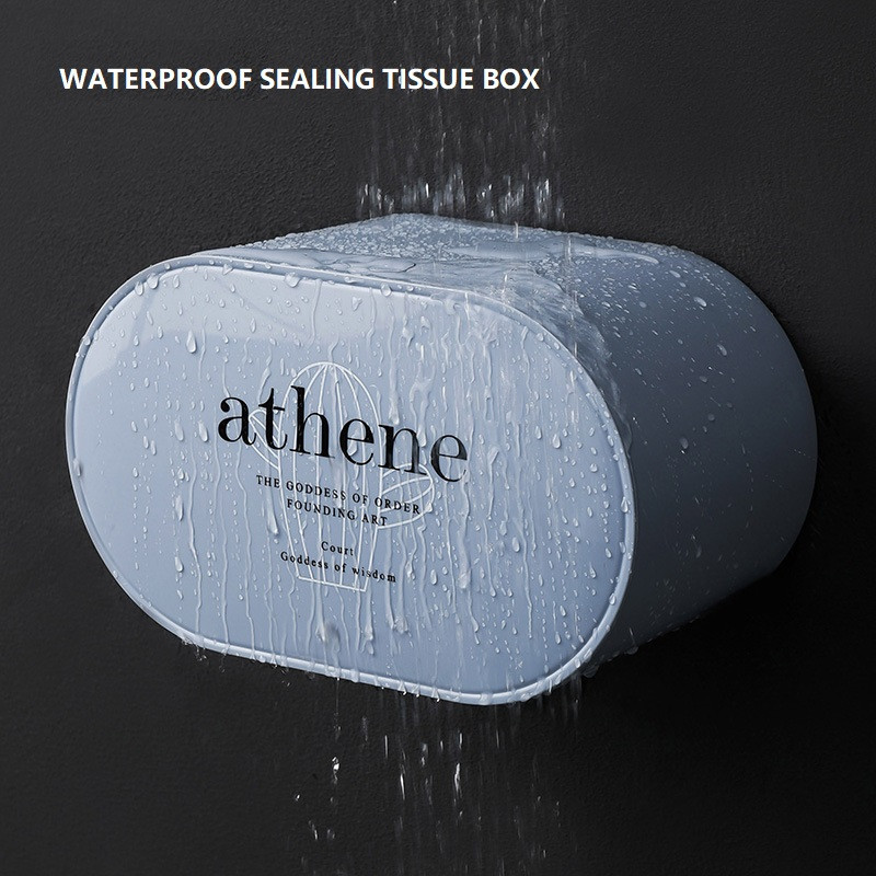 Tualetes papīra turētājs Creative plastmasas ūdensnecaurlaidīgs vannas tualetes papīra turētājs pie sienas piestiprināms papīra uzglabāšanas kastes tualetes audu dozators