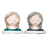 Jauka meitene tualetes papīra turētājs salvešu ruļļa pakaramais bez urbjmašīnas. Dekors ar perforatoru bez dozatora uzstādīts pasaku jaunums mājas mazgāšanas telpai