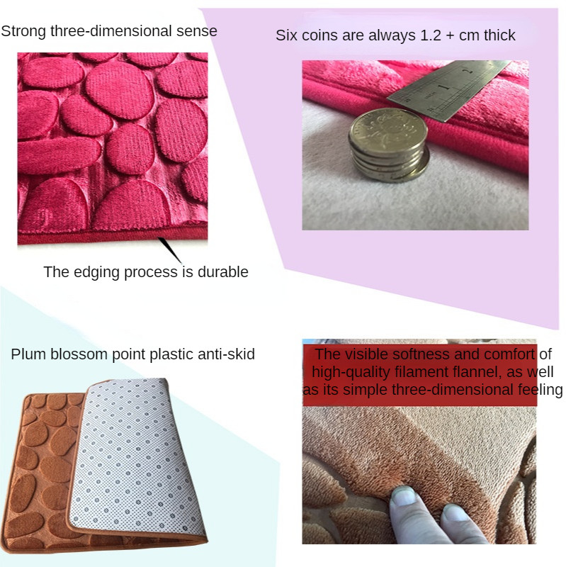 2 kom/set Lijevak Kaldrma Kupaonica Protuklizna Tepih Otirač WC Otirač Novi set kupaonskih otirača