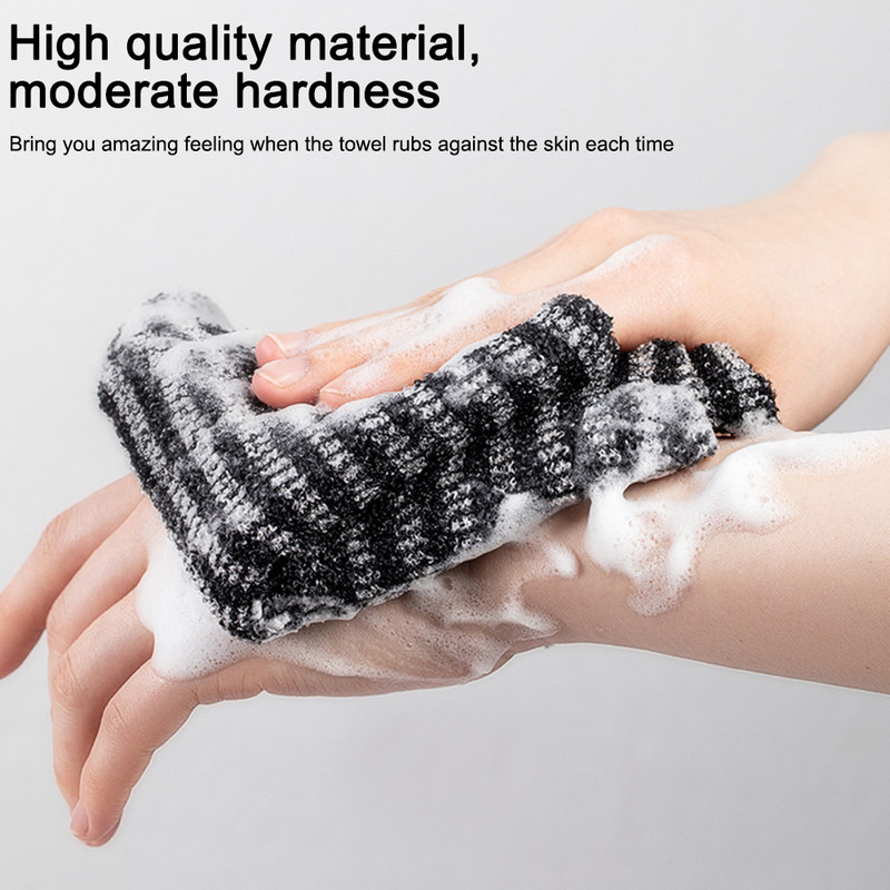 Japoniško stiliaus nugaros šveitiklis vyrams minkštas lufas vonios rankšluostis vonios diržas šveičiamasis masažinis dušas kūno valymas vonios dušo dirželis