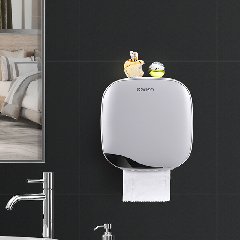 Držač toaletnog papira Zidni vodootporni dozator papirnatih maramica Višenamjenska plastična kadica Držač toaletnog papira Kutija za pohranu