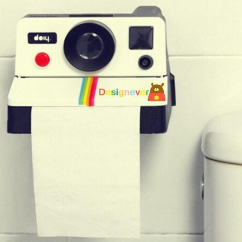 1 gab. Radošas retro kameras formas iedvesmotas salvešu kastes tualetes rullīša papīra turētāja kaste Vannas istabas dekors Vannas istabas piederumi