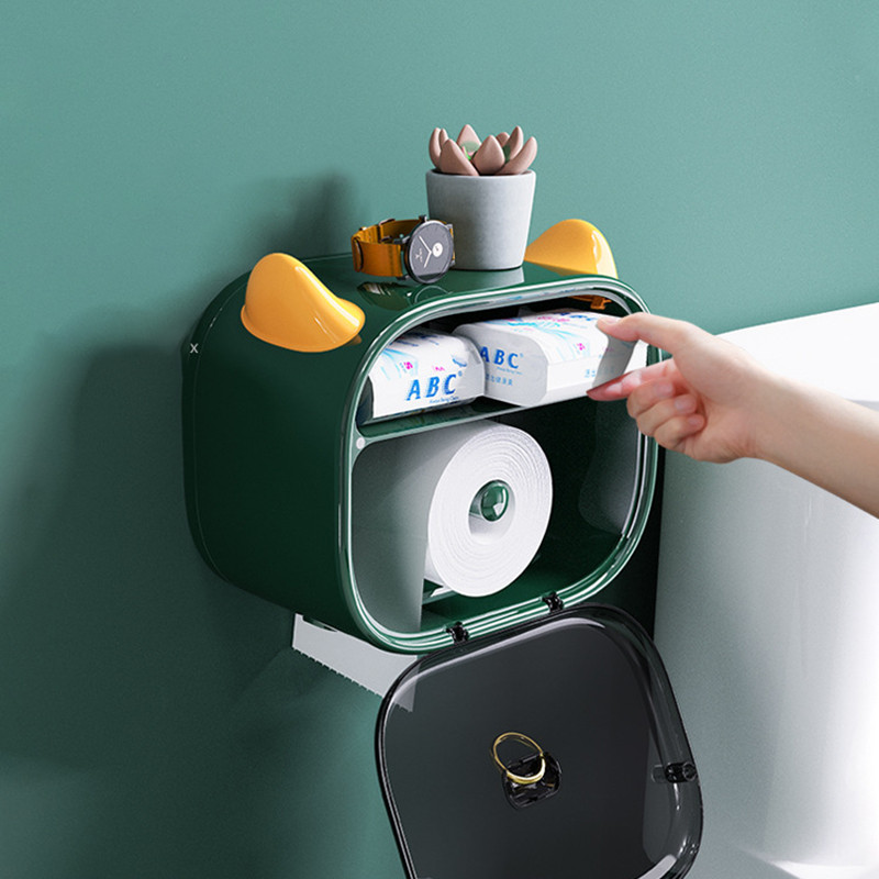 Sienas salvešu kaste Little Demon Cute sienas plaukti Vannas istabas piederumi Ūdensnecaurlaidīgi tualetes salvešu plaukti Lielas ietilpības Izpārdošana