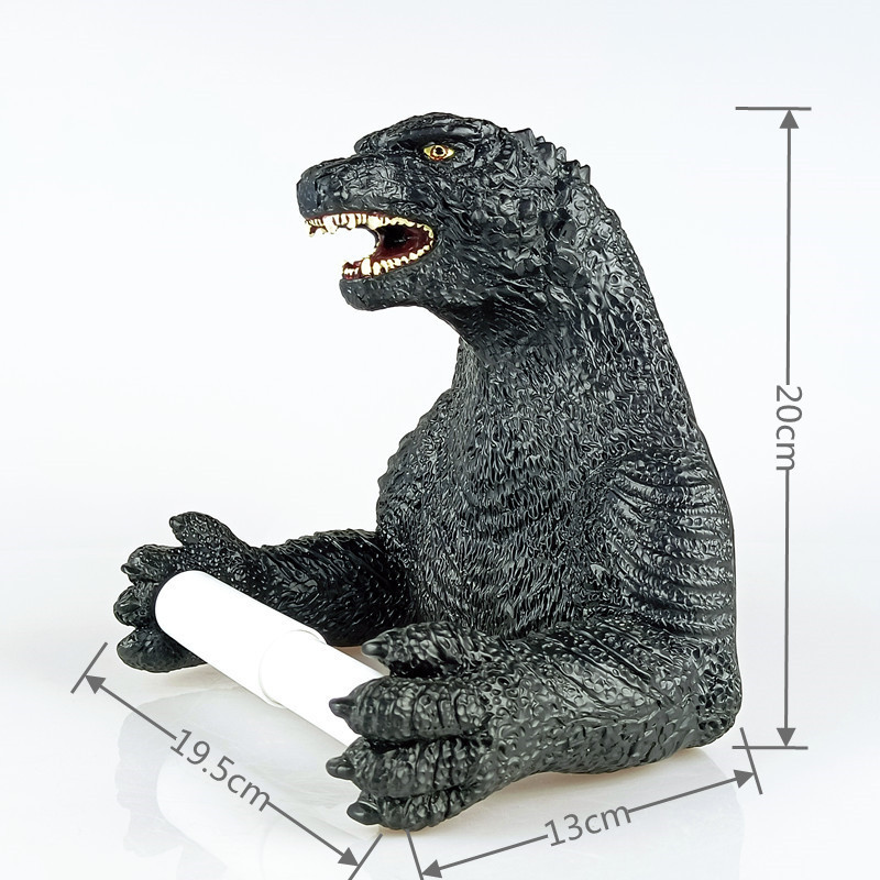 dinozauru tualetes papīra turētājs WC salvešu statīvs Vannas istaba Pie sienas stiprināms Plaukts bez perforatora salvešu statīvs rullīšu papīra pakaramais statīvs