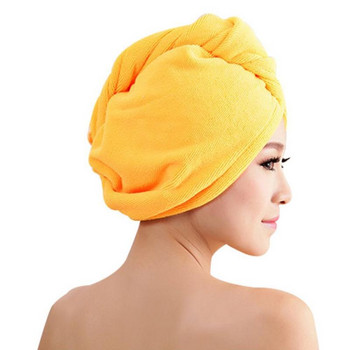 1PC Микрофибърна обвивка за сушене на коса след душ Дамска кърпа за момичета Бързосъхнеща шапка за коса Шапка Тюрбан Обвивка на главата Продукти за къпане