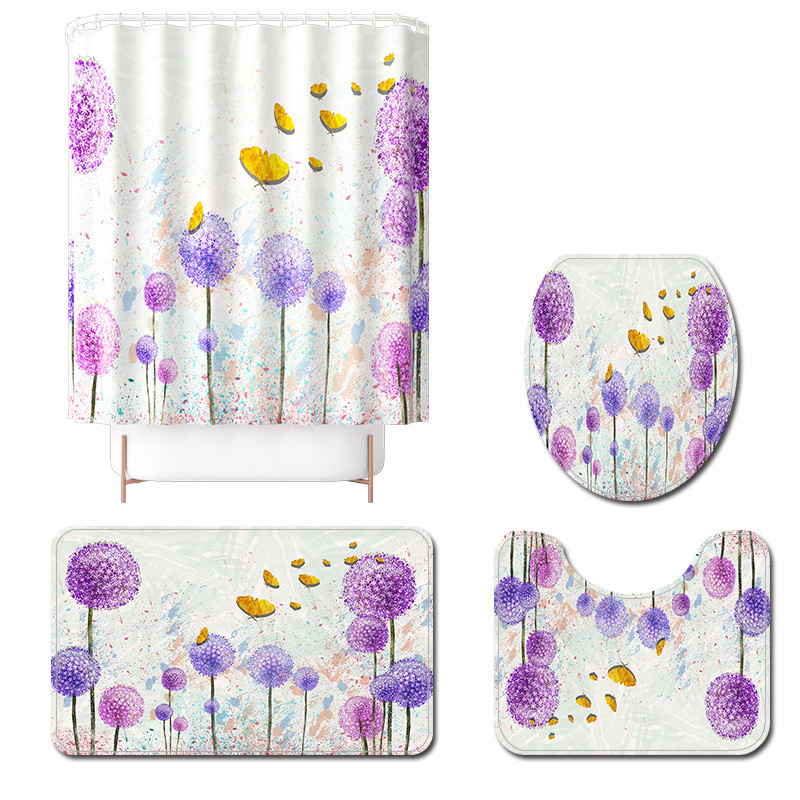 Mājas apdare Vannas paklājs un dušas aizkaru komplekts Vannas istabas paklājs Absorbējošs vannas istabas tualete dušas istabas grīdas paklājs vannas istabas paklājs